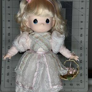 Precious Moments Blonde Doll with Basket